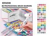 Rotuladores Canvas Luxe Professional Brush Marker 80 Colore | Roymart | Pack 1 Unidades